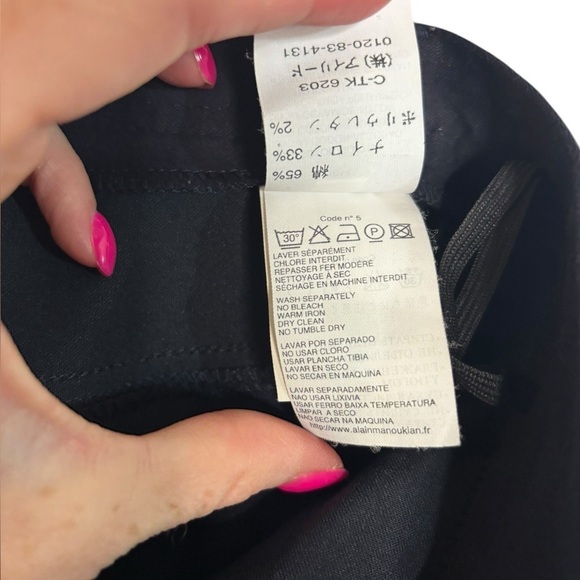 Alain Manoukian Navy Straight Leg Business Casual Pant Size EU 40 - Picture 10 of 13